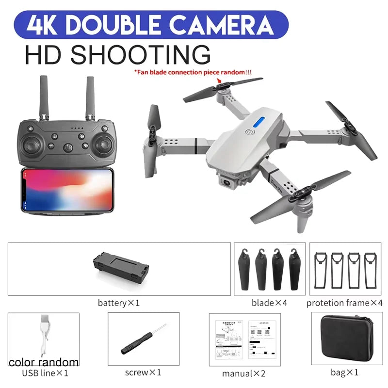 E88 Professional Wide Angle RC Dron HD 4K Camera