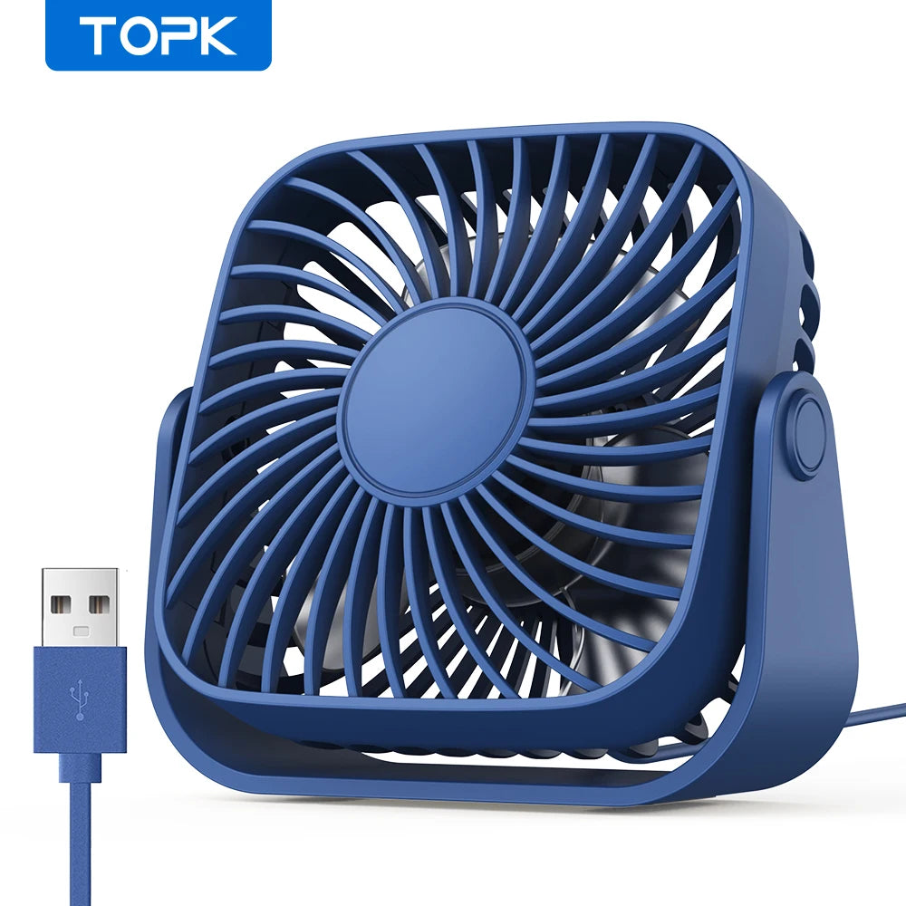 TOPK 4Inch USB Mini Portable Fan for Camping,