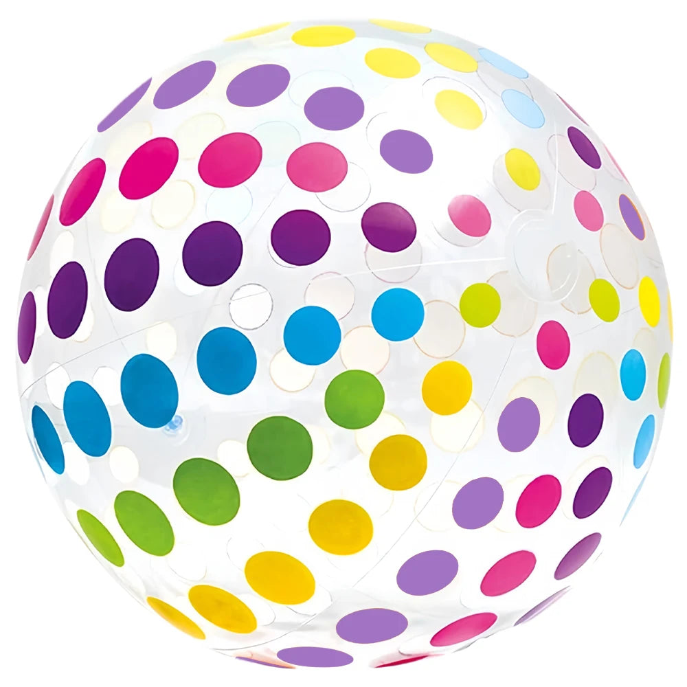 Colorful Transparent Stripe Inflatable Beach Balls