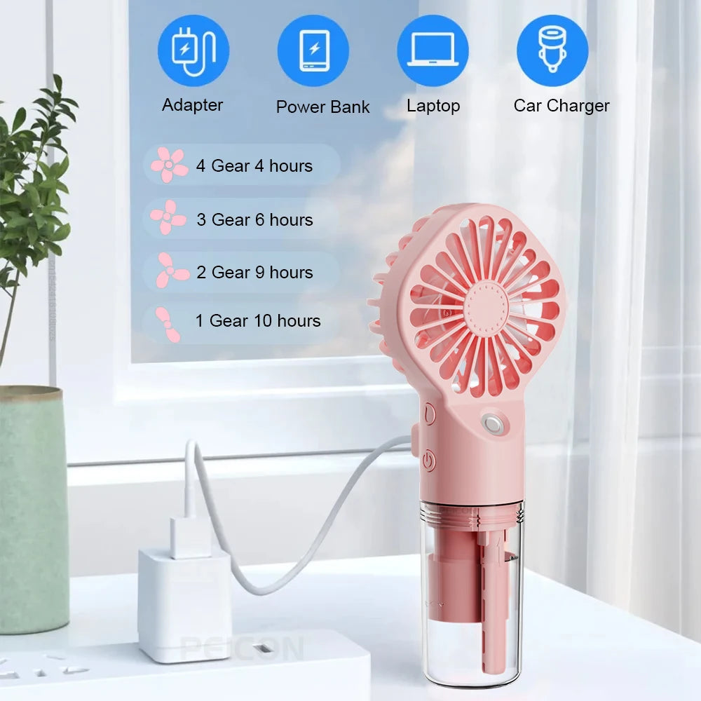 Mini Handheld Mist Fan Portable USB