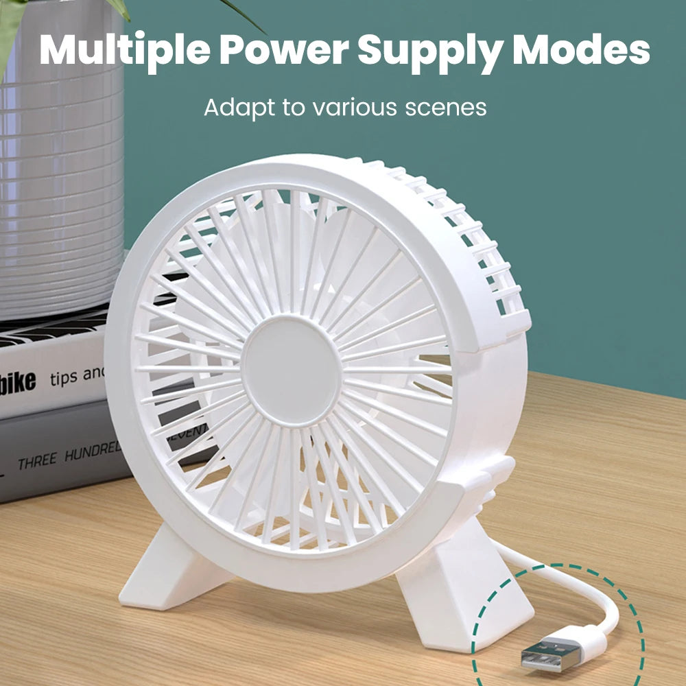 Mini USB Rechargeable Table Fan Portable