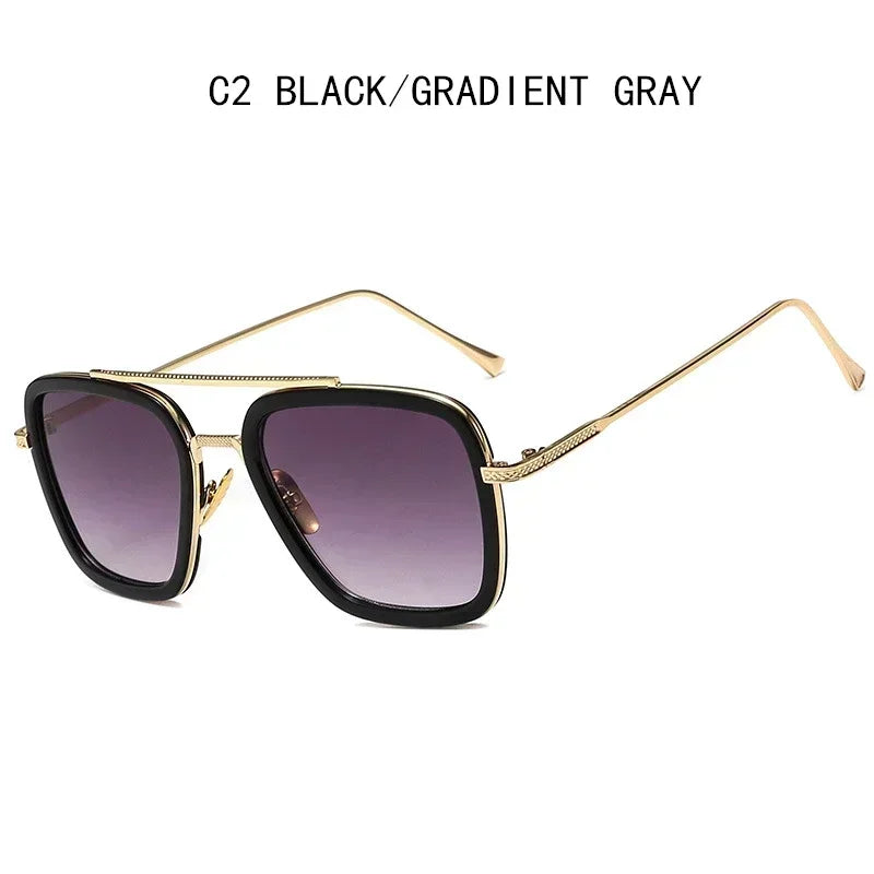 Luxury Square Sunglasses Men Women Brand