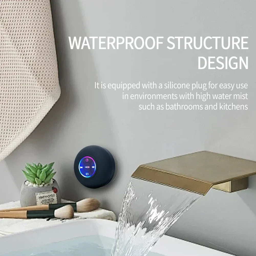 Mini Bluetooth Speaker Shower Subwoofer Waterproof