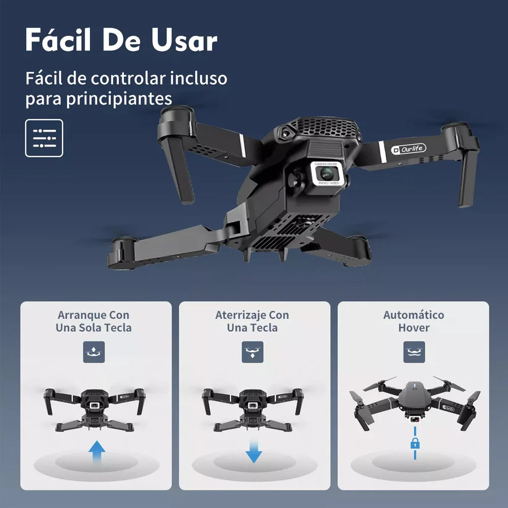 Drones Camera 4K E88 Wide Angle, 1080P Hd Camera,