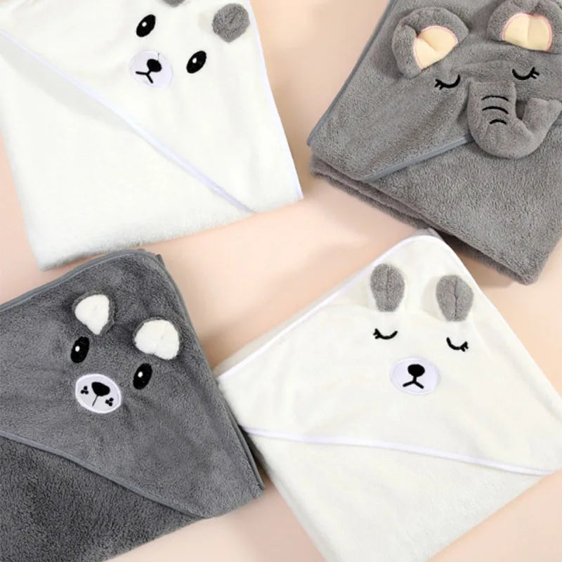 Cute Bath Towel for Baby Soft Absorbent Towel Newborn