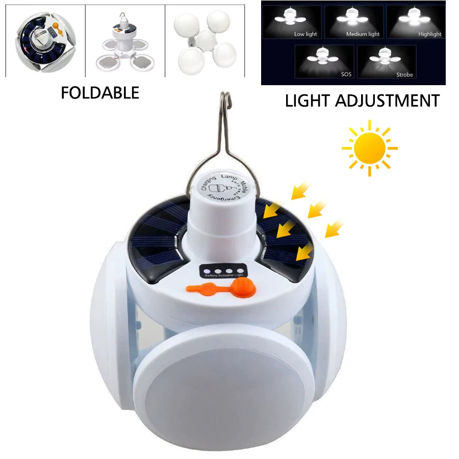 Rechargeable LED Camping Lantern With folding LED