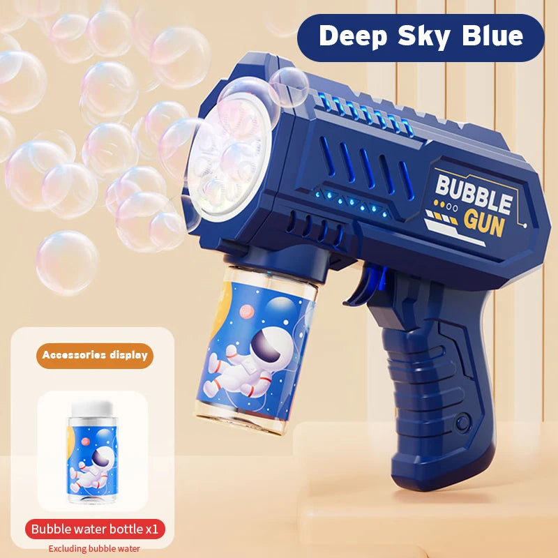 Fully Automatic Space Bubble Blowing Toy Bubble Gun