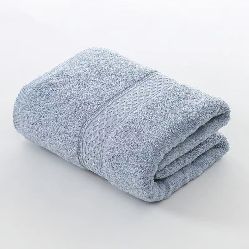 Bath Towel Washcloth Cotton Towel Solid Color Soft