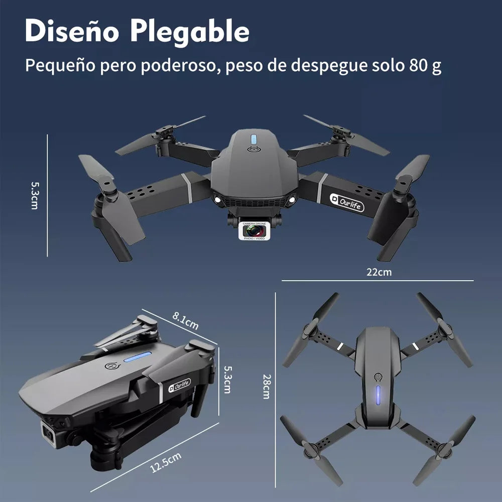 Drones Camera 4K E88 Wide Angle, 1080P Hd Camera,