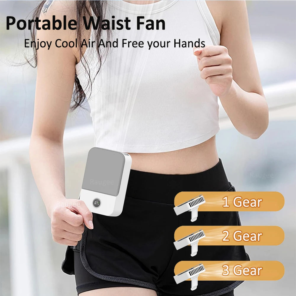 Waist Fan Portable Outdoor Mini Hanging