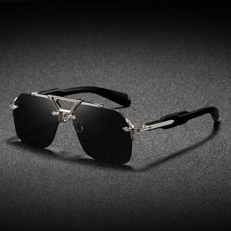 Luxury Brand Classic Square Rimless Sunglasses Men Women