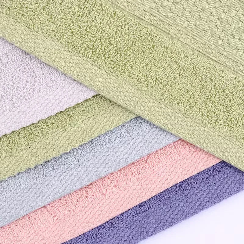 Bath Towel Washcloth Cotton Towel Solid Color Soft