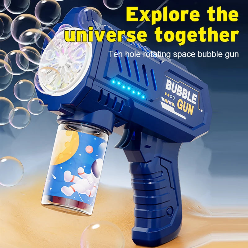 Fully Automatic Space Bubble Blowing Toy Bubble Gun