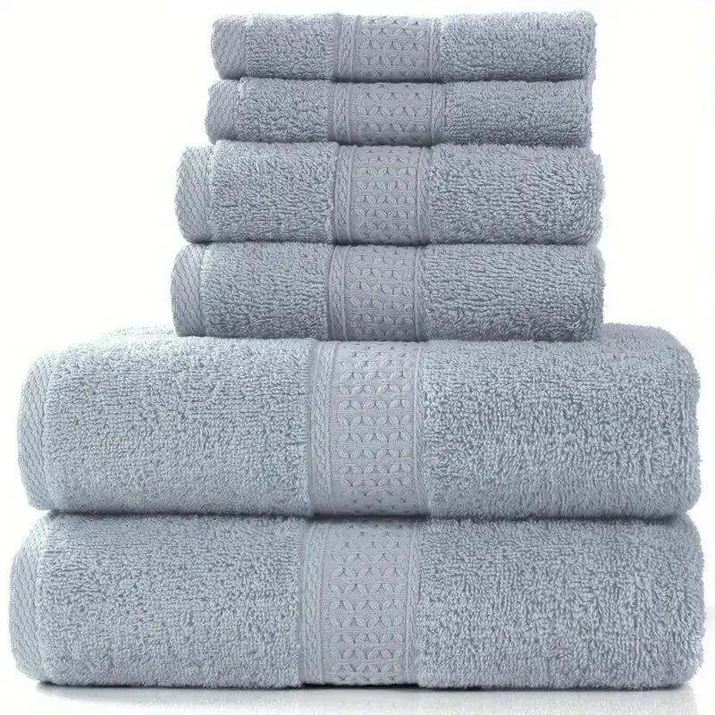 Bath Towel Washcloth Cotton Towel Solid Color Soft