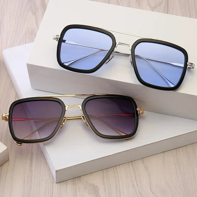 Luxury Square Sunglasses Men Women Brand
