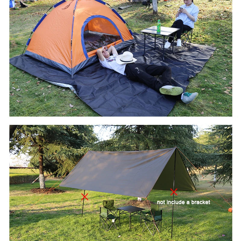 3*3m Rain and UV Resistant Canopy, Moisture-proof Wetland Mat,