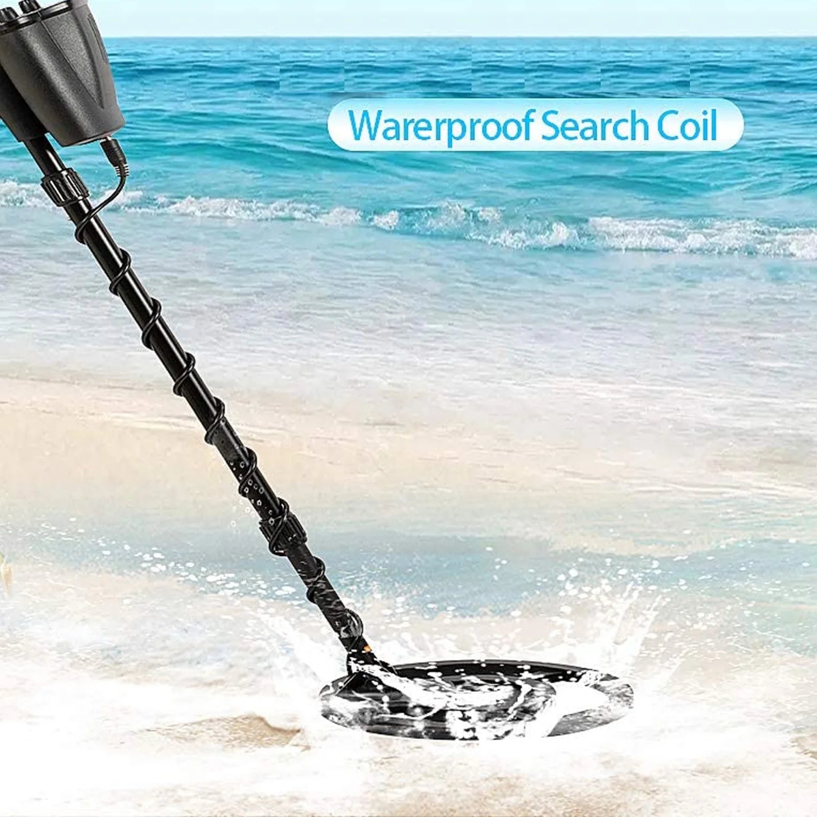 Metal Detector High Sensitivity Adjustable Waterproof Underground