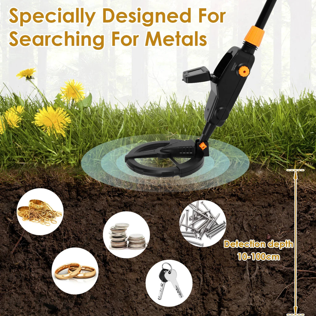 Metal Detector Adjustable Metal Detecting Tool Kit Gold Silver Finder Detector