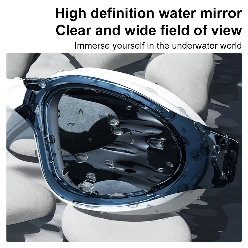 Swimming Goggles Cap Adult HD Anti-fog Swimming Goggles Set
