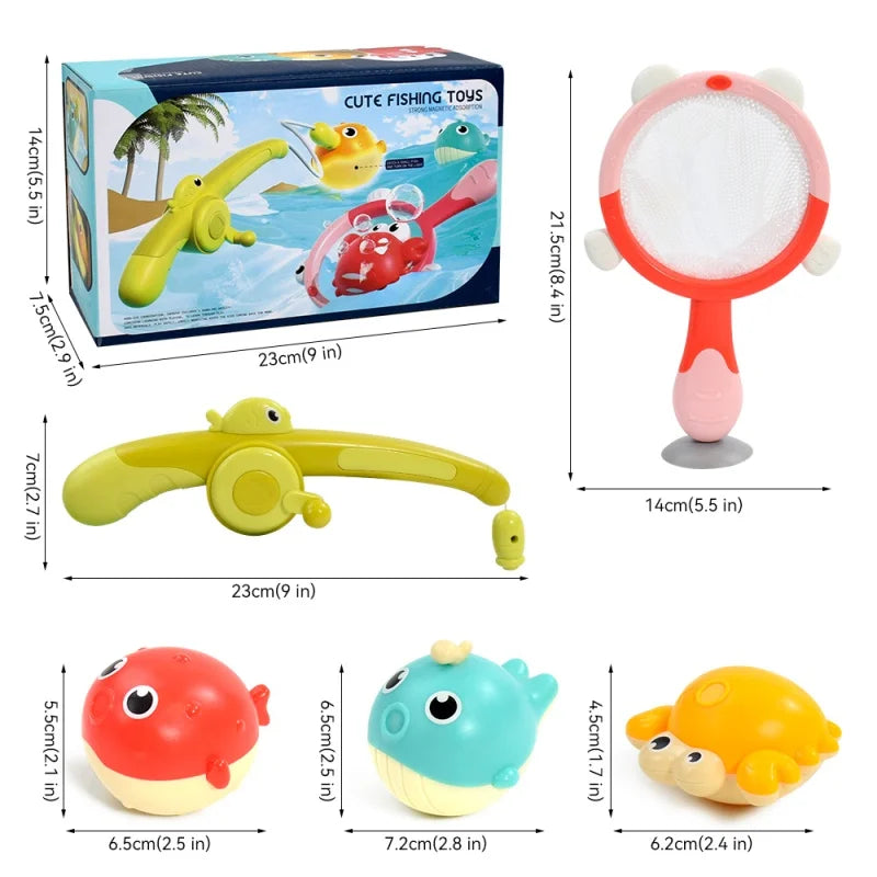 Fishing Games Baby Bath Toys Set with