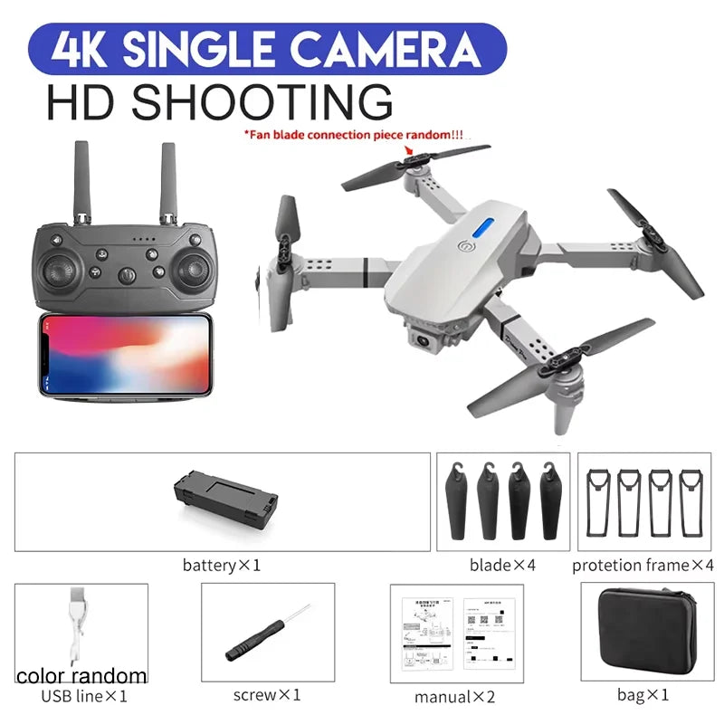 E88 Professional Wide Angle RC Dron HD 4K Camera