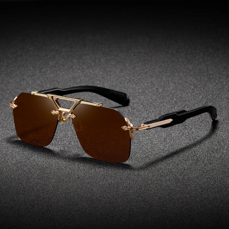 Luxury Brand Classic Square Rimless Sunglasses Men Women