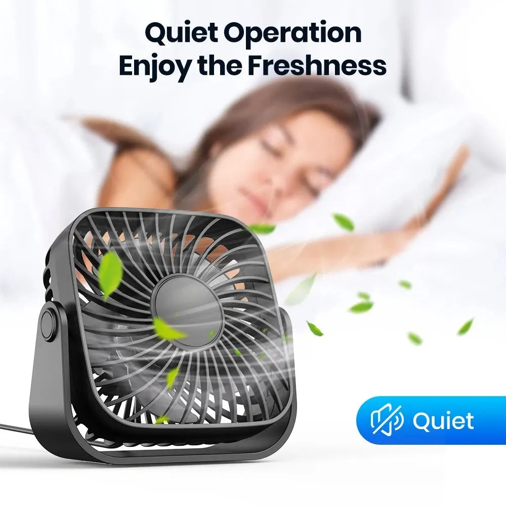 TOPK 4Inch USB Mini Portable Fan for Camping,
