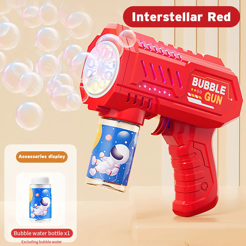 Fully Automatic Space Bubble Blowing Toy Bubble Gun