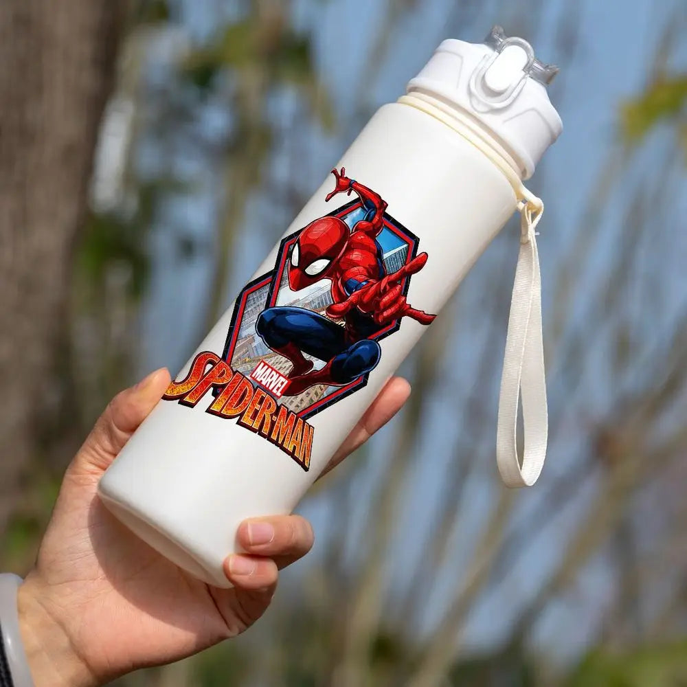 750ml Spider-Man Straw Water Bottle