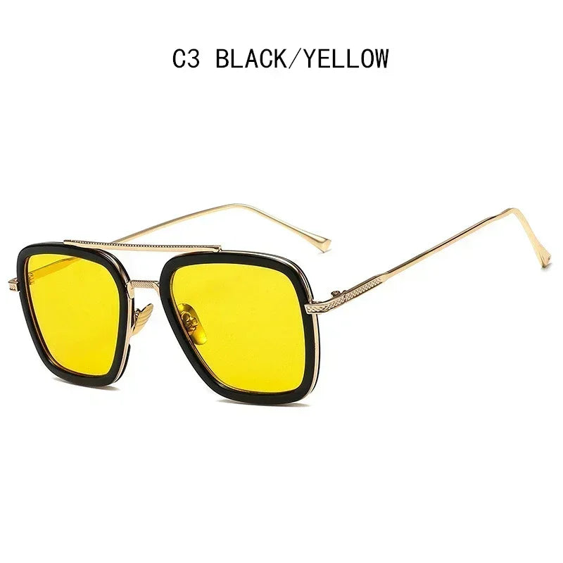 Luxury Square Sunglasses Men Women Brand