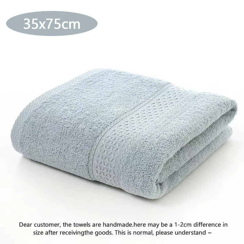 Bath Towel Washcloth Cotton Towel Solid Color Soft
