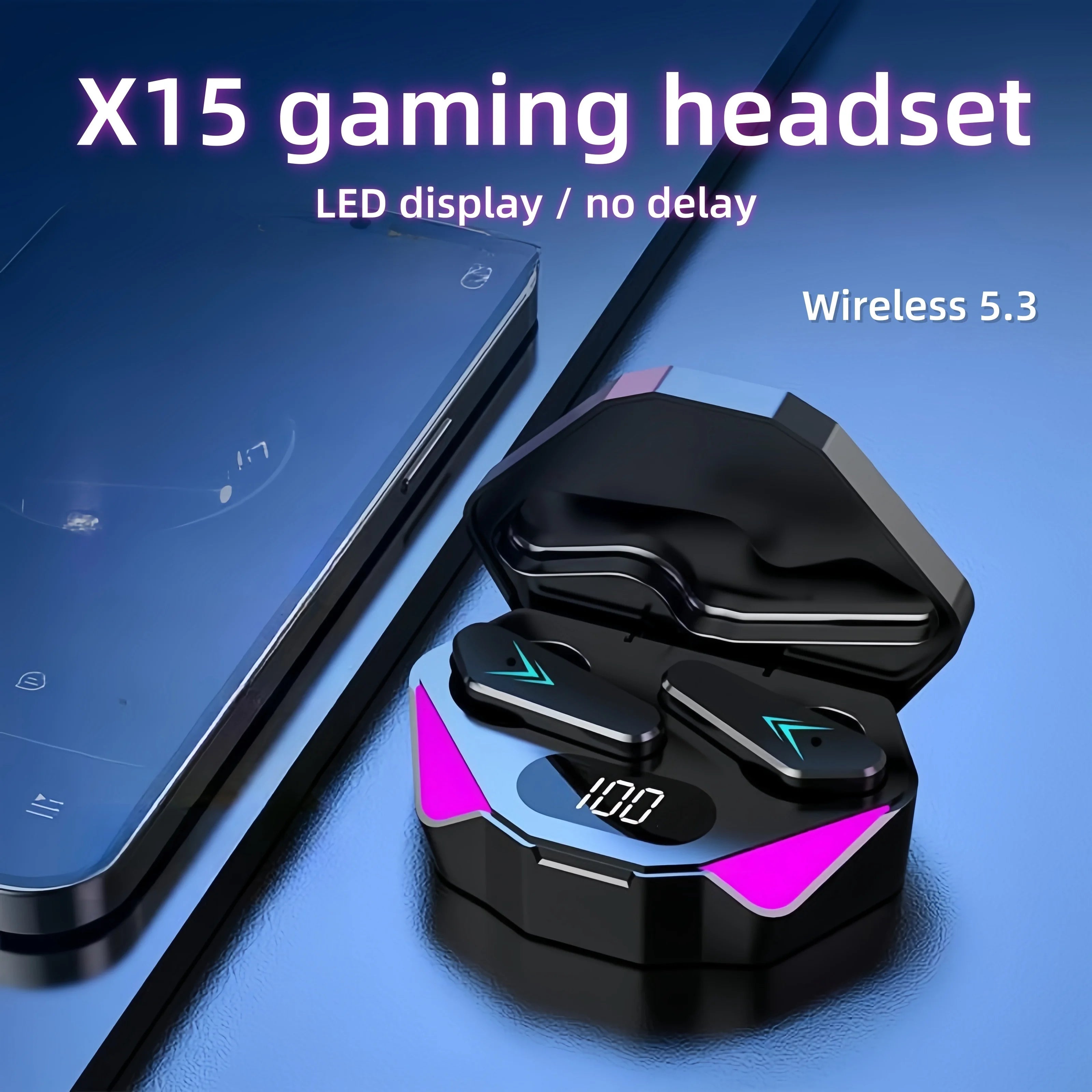X15 TWS Wireless Bluetooth Headset LED