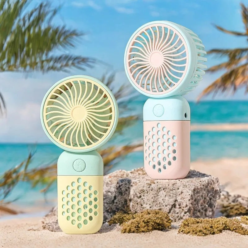 New Cartoon Cute Mini USB Handheld Charging Fan -