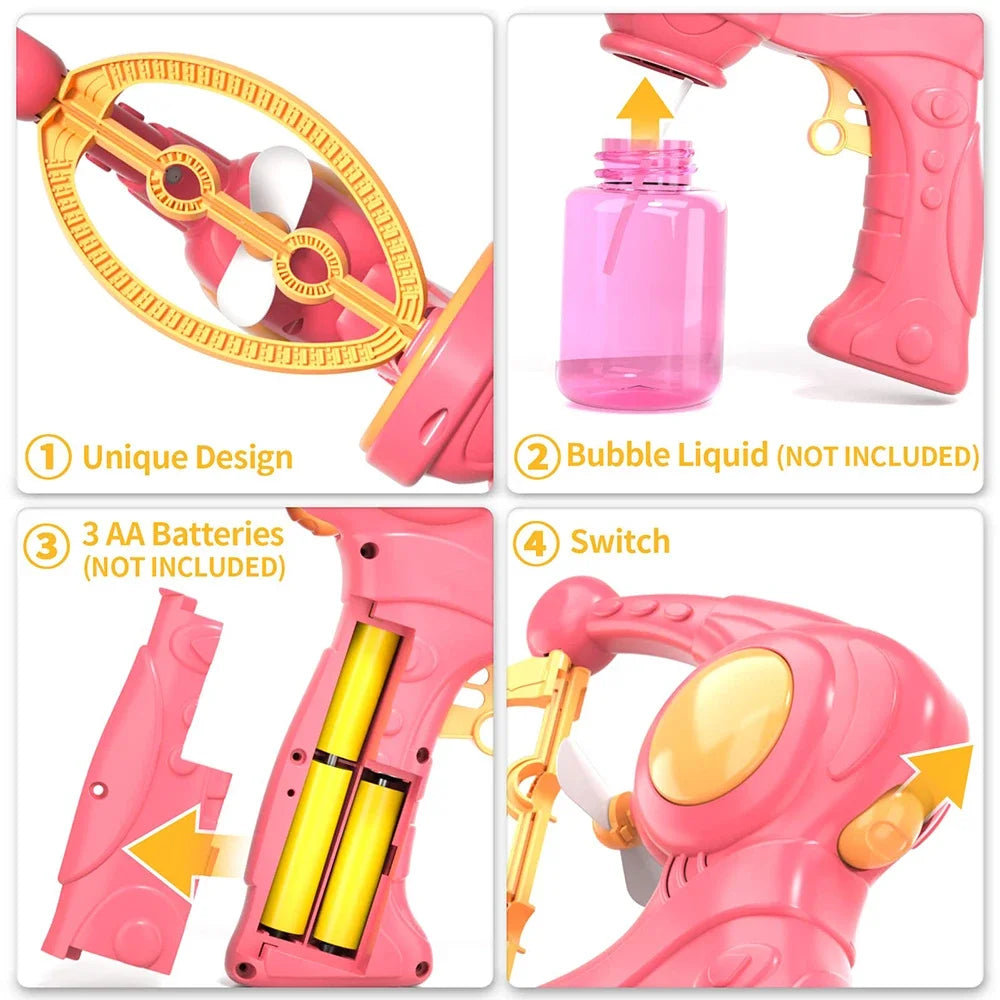 Bubbles Machine Bubble Gun large Small bubbles Kids Toy