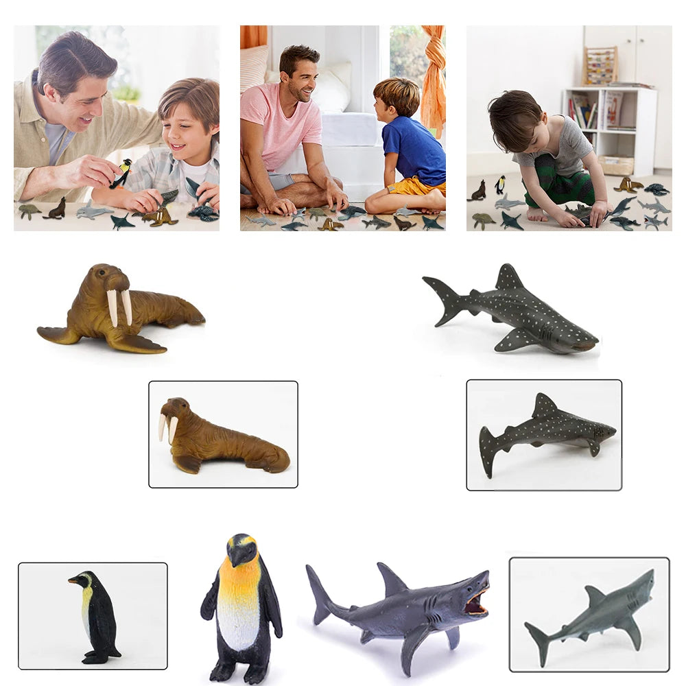Animal Figurines Simulation Model Mini Shark