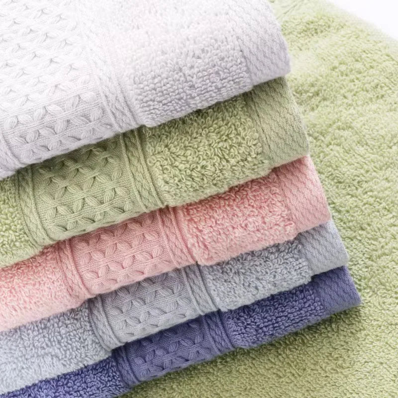 Bath Towel Washcloth Cotton Towel Solid Color Soft