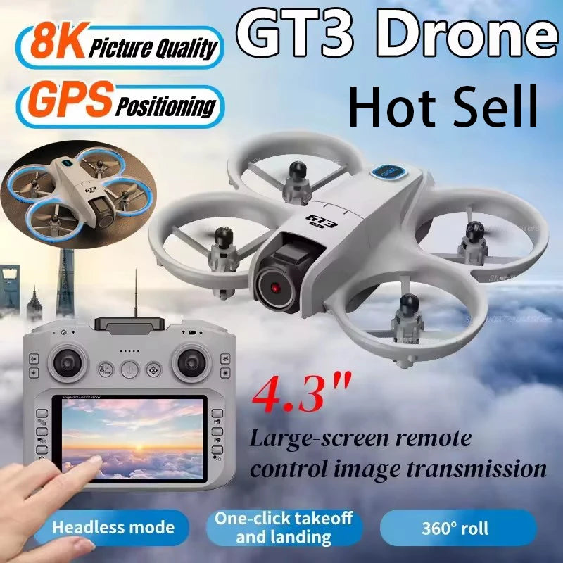 NEW Original GT3 Drone 8K WIFI GPS Professional HD