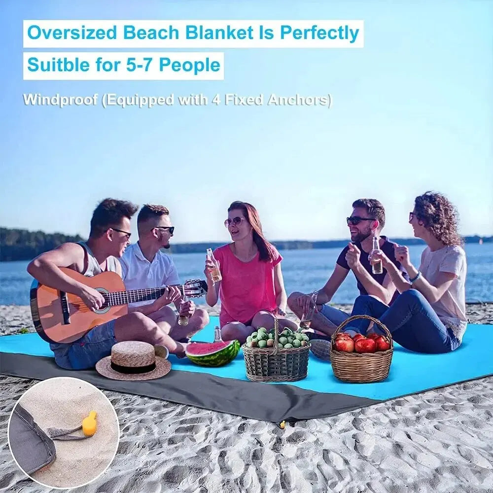 Beach Blanket Sandproof 200 X 140cm Waterproof Beach Mat