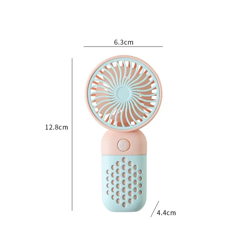 New Cartoon Cute Mini USB Handheld Charging Fan -