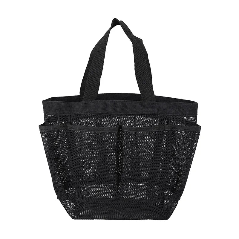 Mesh Beach Bags Tote Bag with 8 Pockets Waterproof