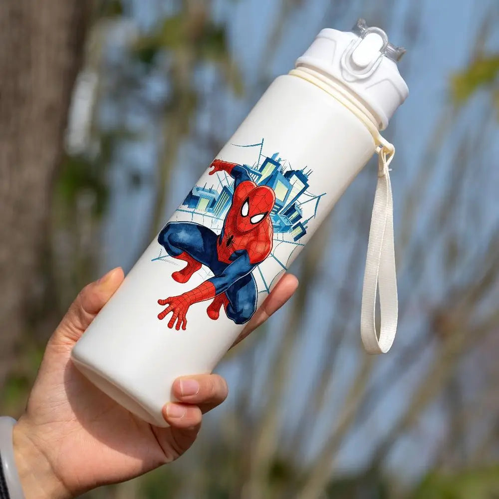 750ml Spider-Man Straw Water Bottle