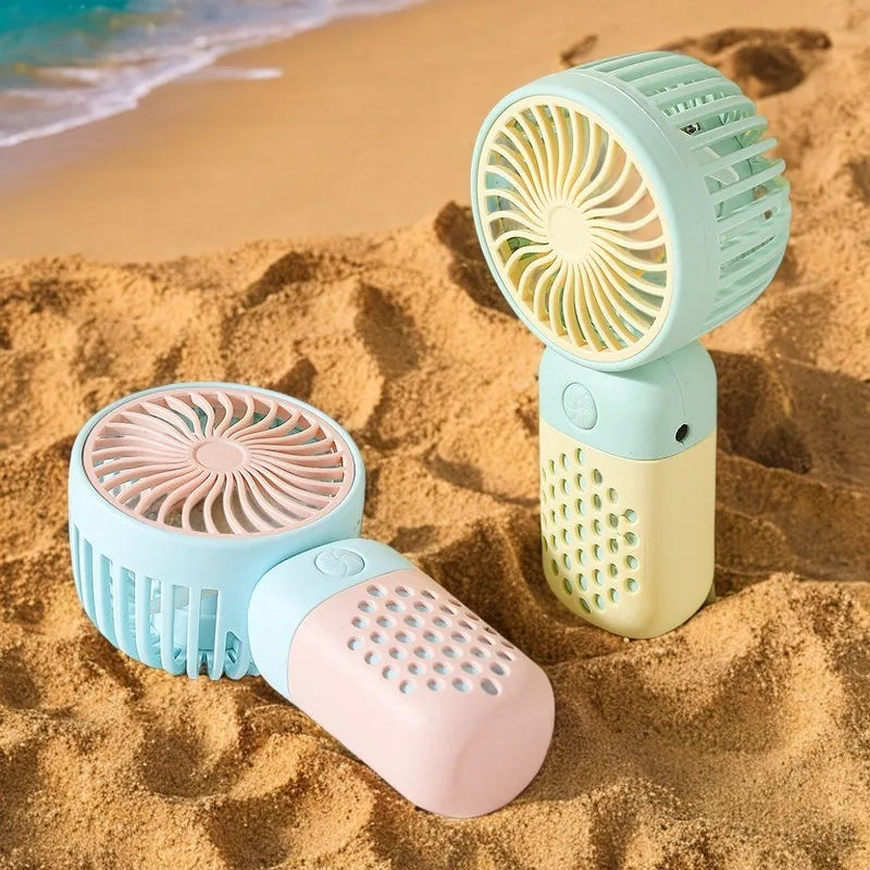 New Cartoon Cute Mini USB Handheld Charging Fan -