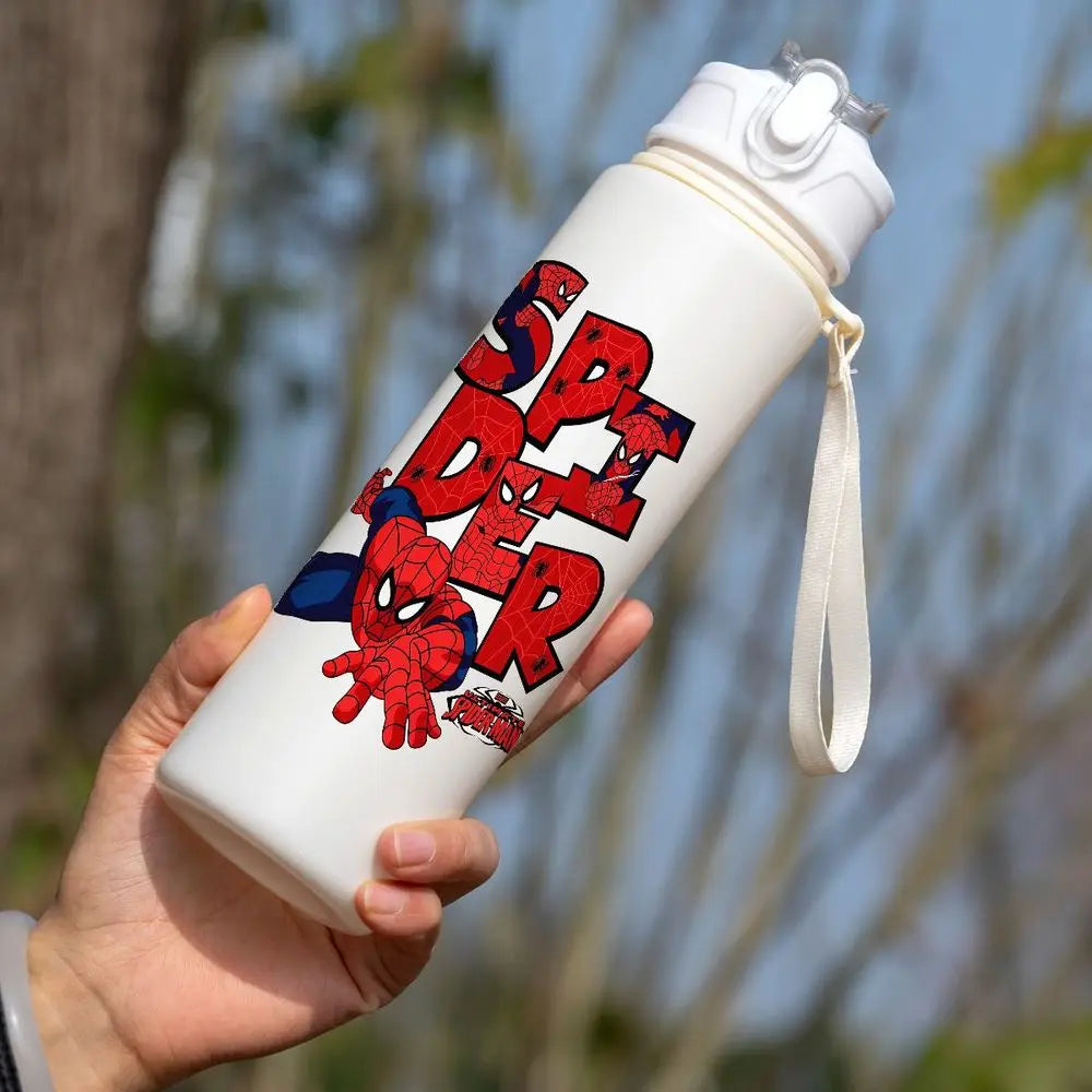 750ml Spider-Man Straw Water Bottle