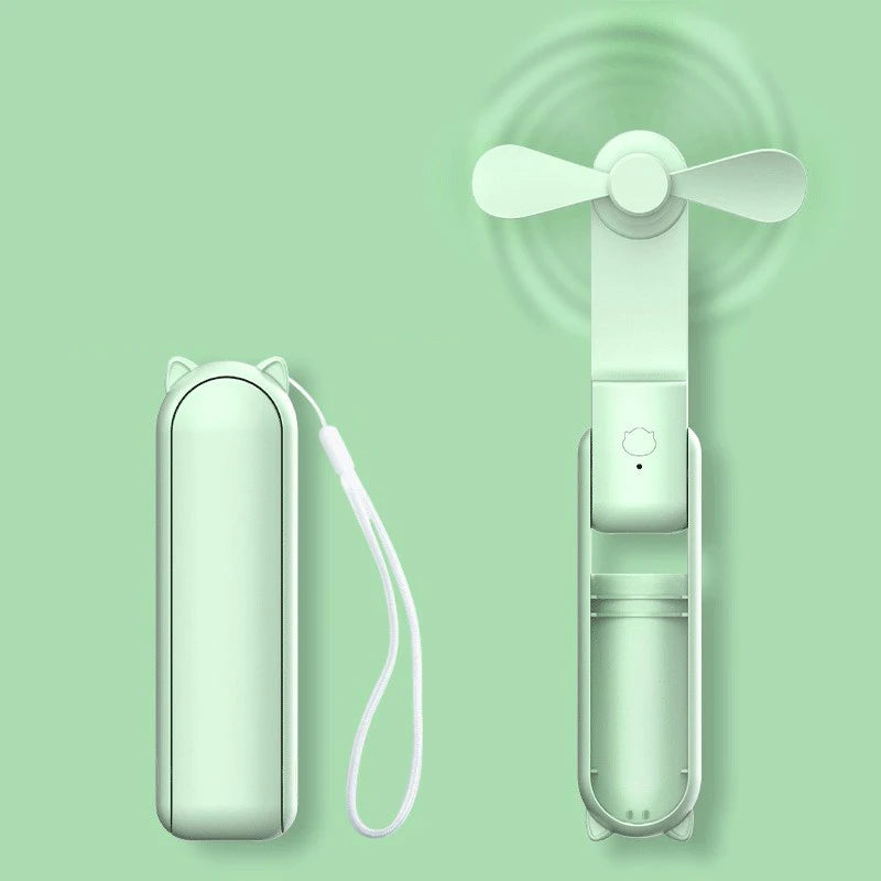 Portable Mini Fan, USB Rechargeable, 3-speed