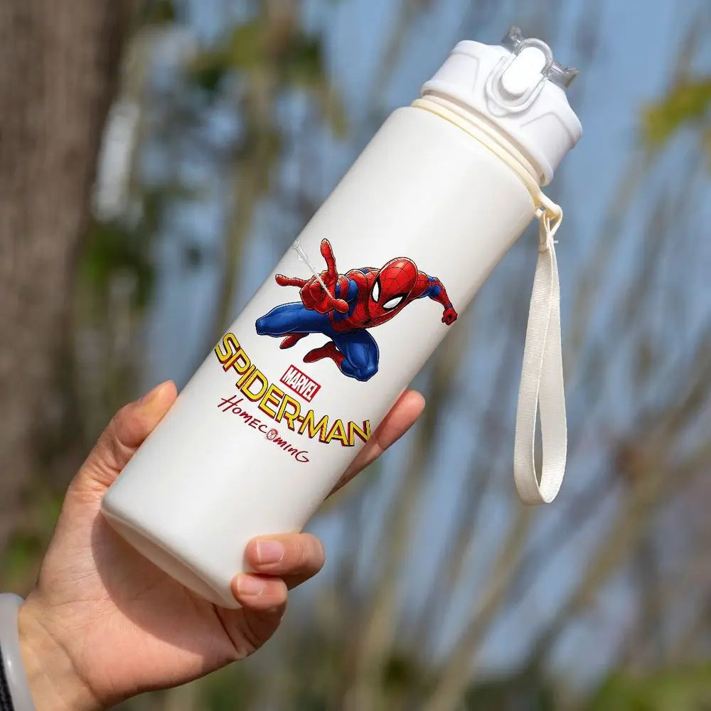 750ml Spider-Man Straw Water Bottle