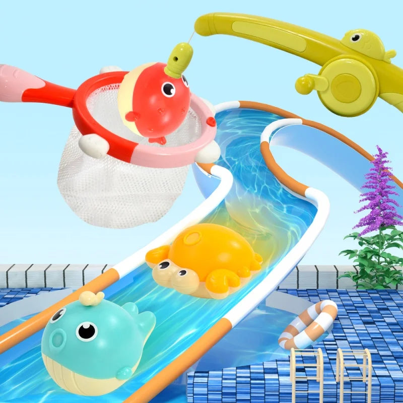 Fishing Games Baby Bath Toys Set with