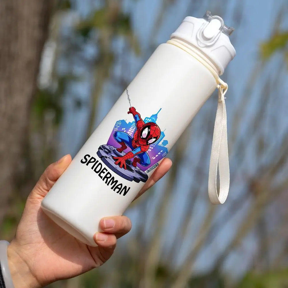 750ml Spider-Man Straw Water Bottle