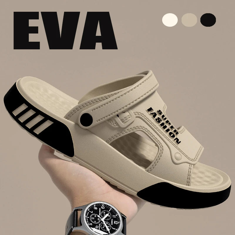 Men Slippers Summer EVA Soft-soled Platform Slides Sandals