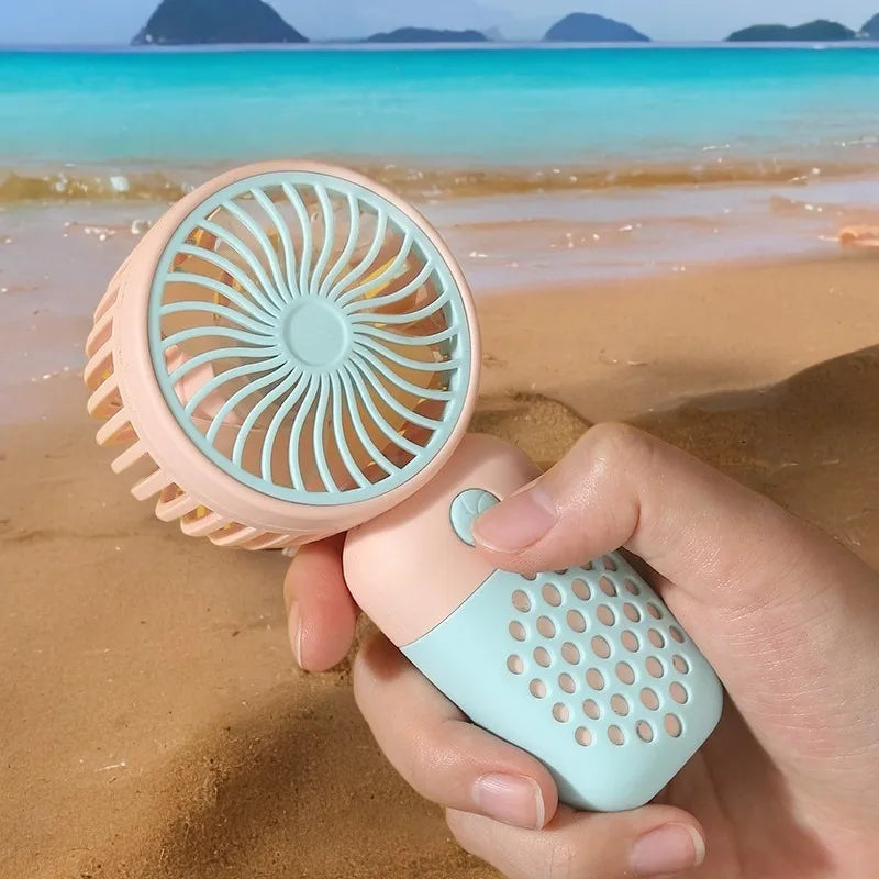 New Cartoon Cute Mini USB Handheld Charging Fan -