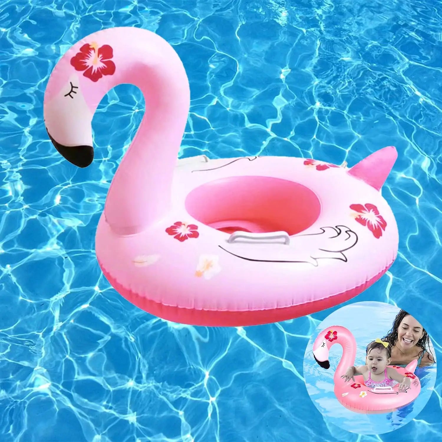 Toy Floating Seat Flamingo Shape Water